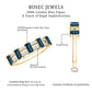 Baguette London Blue Topaz Half Eternity Band with Diamond