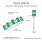 Baguette Cut Emerald and Diamond Half Eternity Band