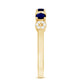 Natural Blue Sapphire Diamond Half Eternity Ring for Women