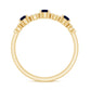 Natural Blue Sapphire Diamond Half Eternity Ring for Women