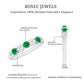 Natural Emerald Diamond Half Eternity Anniversary Ring with Certificate
