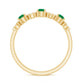 Natural Emerald Diamond Half Eternity Anniversary Ring with Certificate