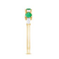 Certified Natural Emerald Diamond Half Eternity Anniversary Ring in East West Style