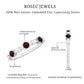 Natural Garnet Diamond Half Eternity Ring