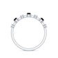 Natural Garnet Diamond Half Eternity Ring