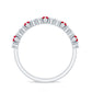 Natural Marquise Ruby Diamond Half Eternity Ring