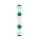 Natural Emerald Diamond Eternity Ring with Certificate