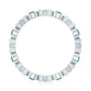 Natural Emerald Diamond Eternity Ring with Certificate