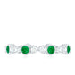 Natural Emerald Diamond Eternity Ring with Certificate