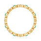 Natural Emerald Diamond Eternity Ring with Certificate