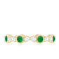 Natural Emerald Diamond Eternity Ring with Certificate