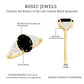 1.9 Carat Lab Grown Black Diamond Oval Engagement Ring with White Diamond