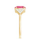 Classic Pink Tourmaline Solitaire Ring with Diamond