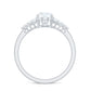 1.2 Carat Oval Moissanite Engagement Ring with Cluster Side Stones