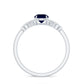 Real 0.9 Carat Blue Sapphire Infinity Promise Ring with Diamond