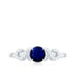 Real 0.9 Carat Blue Sapphire Infinity Promise Ring with Diamond