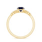 Real 0.9 Carat Blue Sapphire Infinity Promise Ring with Diamond
