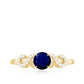 Real 0.9 Carat Blue Sapphire Infinity Promise Ring with Diamond