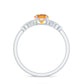 Certified Natural Citrine Infinity Promise Ring with Diamonds