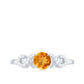 Certified Natural Citrine Infinity Promise Ring with Diamonds