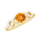 Certified Natural Citrine Infinity Promise Ring with Diamonds