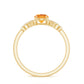 Certified Natural Citrine Infinity Promise Ring with Diamonds