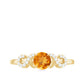 Certified Natural Citrine Infinity Promise Ring with Diamonds