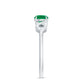 Real Emerald Diamond Promise Engagement Ring with Criss Cross Shank
