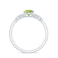 Half Carat Peridot Promise Ring with Diamond Infinity Knot