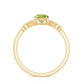 Half Carat Peridot Promise Ring with Diamond Infinity Knot