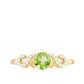 Half Carat Peridot Promise Ring with Diamond Infinity Knot
