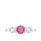Solitaire Pink Tourmaline Infinity Promise Ring with Diamond