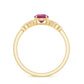Solitaire Pink Tourmaline Infinity Promise Ring with Diamond
