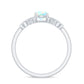 Certified Real Ethiopian Rainbow Opal Diamond Engagement Ring with Criss Cross Shank