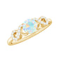 Certified Real Ethiopian Rainbow Opal Diamond Engagement Ring with Criss Cross Shank
