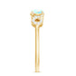 Certified Real Ethiopian Rainbow Opal Diamond Engagement Ring with Criss Cross Shank