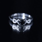 0.45 Carat Black Onyx and Diamond Criss Cross Engagement Ring