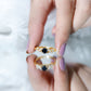 0.45 Carat Black Onyx and Diamond Criss Cross Engagement Ring