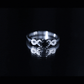 Natural Black Spinel Promise Ring with Diamond Infinity Knot