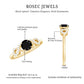 Natural Black Spinel Promise Ring with Diamond Infinity Knot