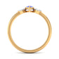 0.6 Carat Marquise Cut Tanzanite and Diamond Promise Ring