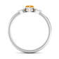 0.3 Carat Marquise Fire Opal and Diamond Engagement Ring