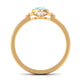 Bezel Set Aquamarine and Diamond Flower Engagement Ring with Certificate