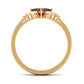 Real 1.4 Carat Garnet Princess Cut Engagement Ring with Diamond