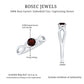 Genuine 2.3 Carat Garnet Solitaire Engagement Ring with Crossover Shank