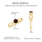 Genuine 2.3 Carat Garnet Solitaire Engagement Ring with Crossover Shank