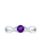 Solitaire Amethyst Crossover Engagement Ring