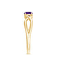 Solitaire Amethyst Crossover Engagement Ring