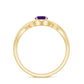 Solitaire Amethyst Crossover Engagement Ring