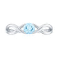 Solitaire Aquamarine Infinity Promise Ring